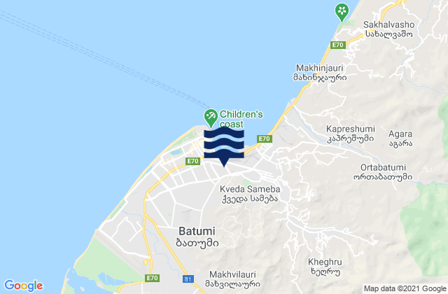Batumi, Georgiaの潮見表地図