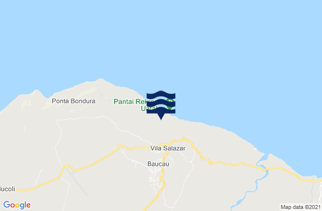 Baucau, Timor Lesteの潮見表地図