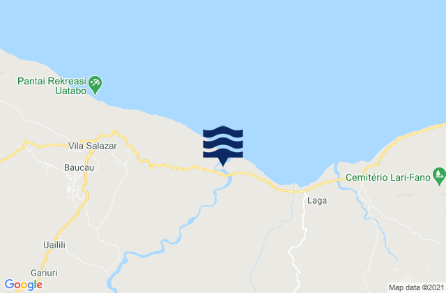Baucau, Timor Lesteの潮見表地図