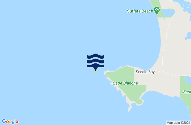 Baudin Island, Australiaの潮見表地図
