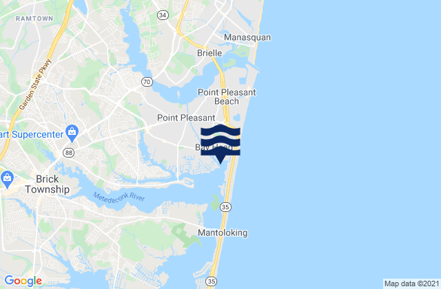 Bay Head Harbor, United Statesの潮見表地図