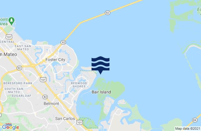 Bay Slough (East End), United Statesの潮見表地図