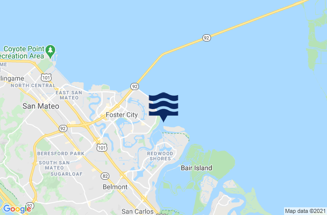 Bay Slough West End, United Statesの潮見表地図