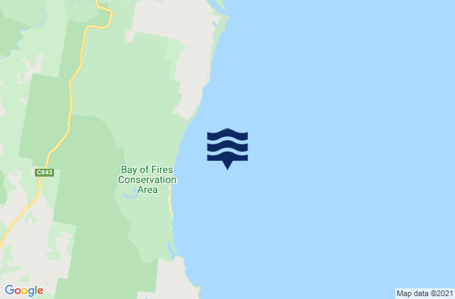 Bay of Fires, Australiaの潮見表地図