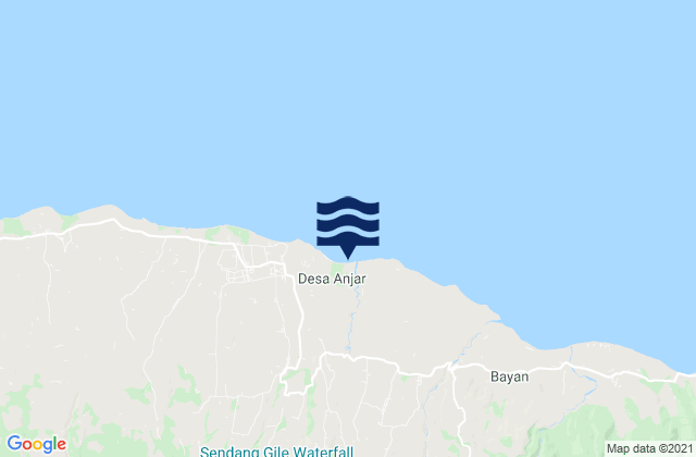 Bayan, Indonesiaの潮見表地図