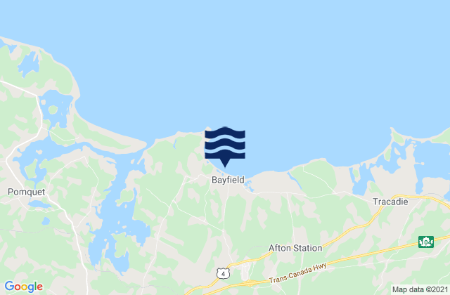 Bayfield Beach, Canadaの潮見表地図