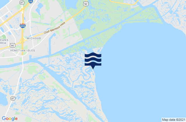 Bayou Bienvenue, United Statesの潮見表地図