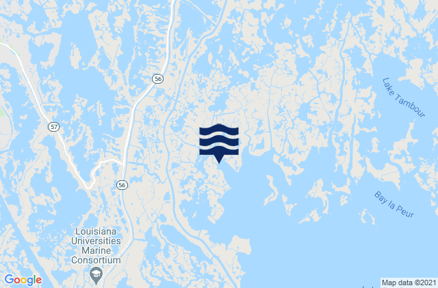 Bayou Dulac, United Statesの潮見表地図