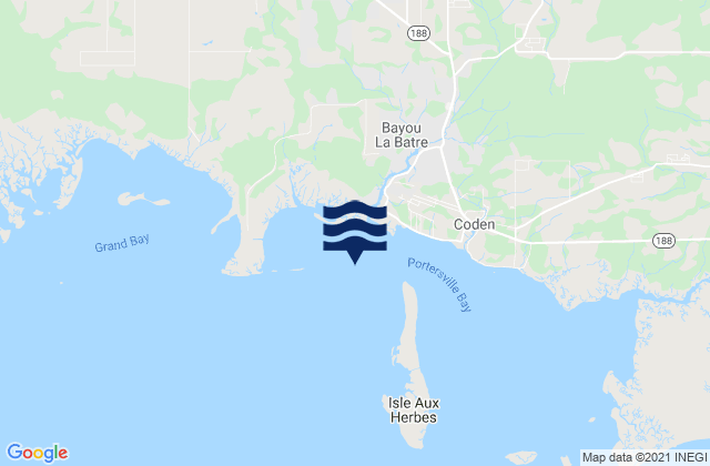 Bayou La Batre (Mississippi Sound), United Statesの潮見表地図
