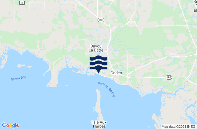 Bayou La Batre, United Statesの潮見表地図