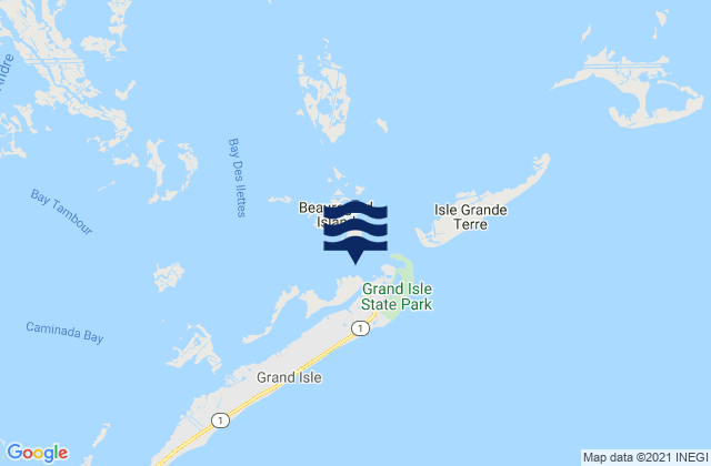 Bayou Rigaud (Grand Isle), United Statesの潮見表地図