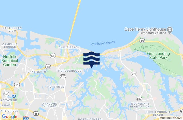 Bayville, United Statesの潮見表地図