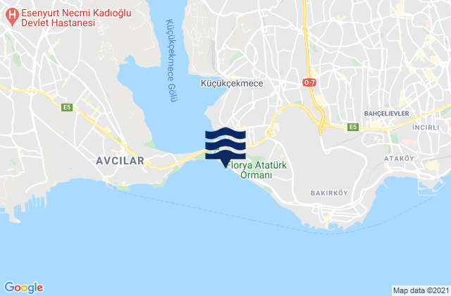 Başakşehir, Turkeyの潮見表地図
