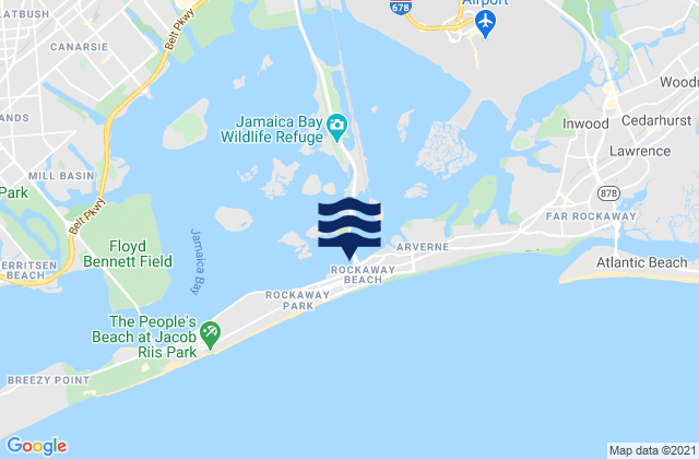 Beach Channel (bridge), United Statesの潮見表地図