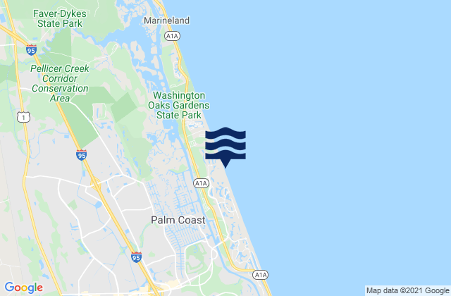 Beach Hammock, United Statesの潮見表地図