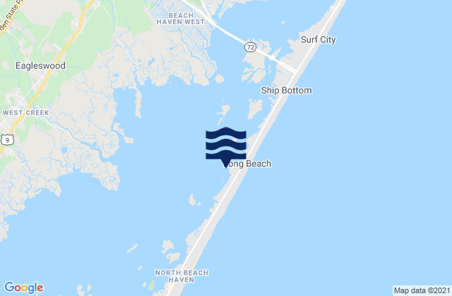 Beach Haven Crest, United Statesの潮見表地図
