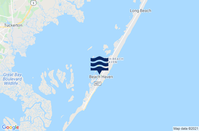 Beach Haven, United Statesの潮見表地図