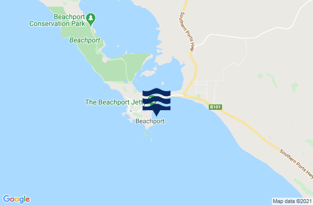 Beachport, Australiaの潮見表地図
