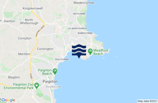 Beacon Cove Beach, United Kingdomの潮見表地図