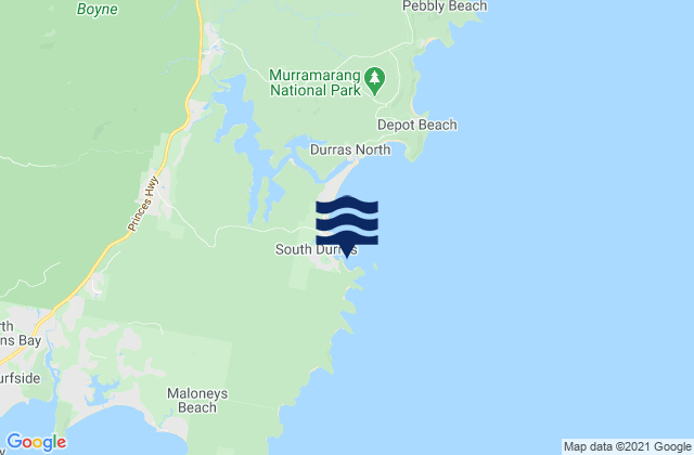 Beagle Bay, Australiaの潮見表地図