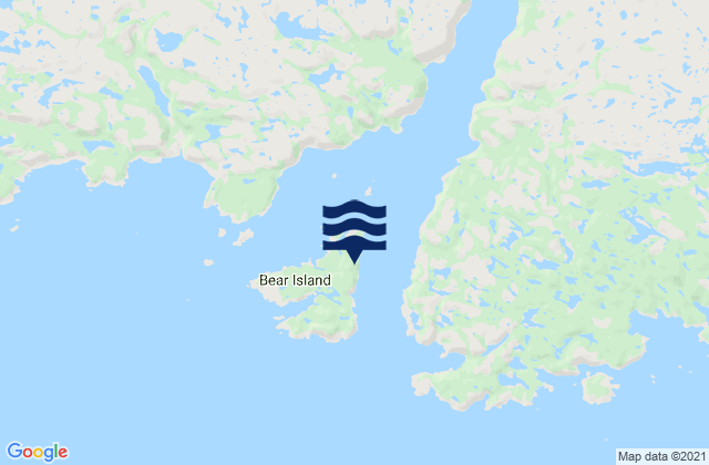 Bear Island, Canadaの潮見表地図