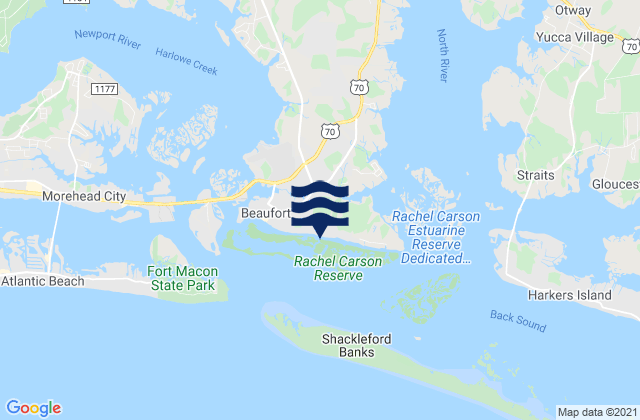 Beaufort (Taylor Creek), United Statesの潮見表地図