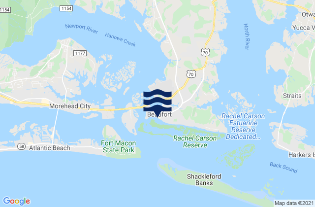 Beaufort, United Statesの潮見表地図
