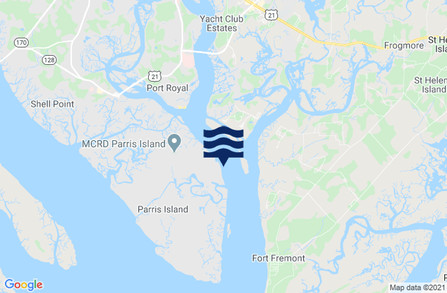 Beaufort County, United Statesの潮見表地図