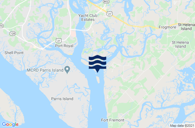 Beaufort River, United Statesの潮見表地図