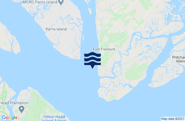 Beaufort River Entrance, United Statesの潮見表地図