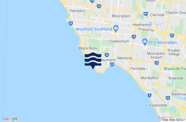 Beaumaris, Australiaの潮見表地図