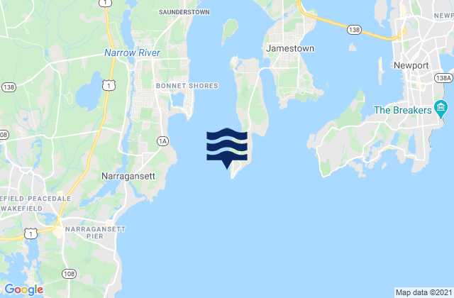 Beavertail Point, United Statesの潮見表地図
