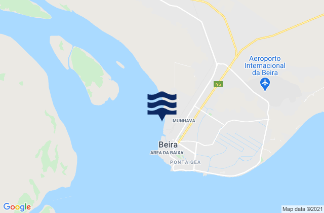 Beira Pungoe River, Mozambiqueの潮見表地図