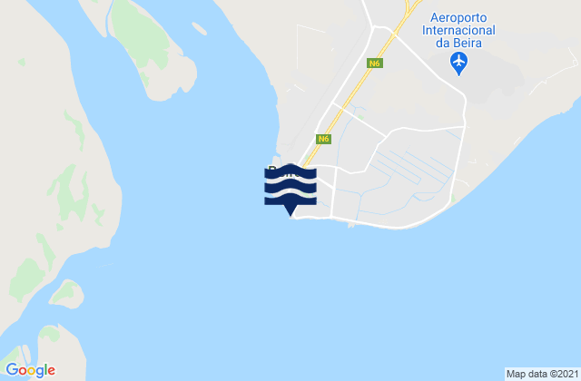 Beira, Mozambiqueの潮見表地図