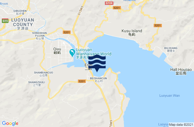 Beishancun, Chinaの潮見表地図