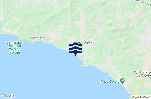 Bejuco, Costa Ricaの潮見表地図