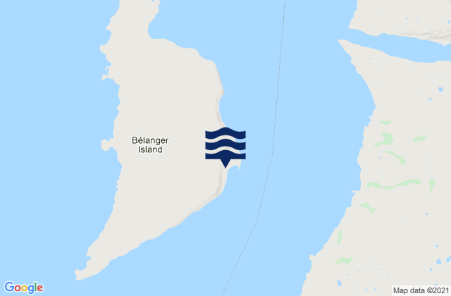 Belanger Island, Canadaの潮見表地図