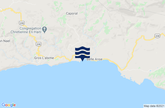 Belans, Haitiの潮見表地図