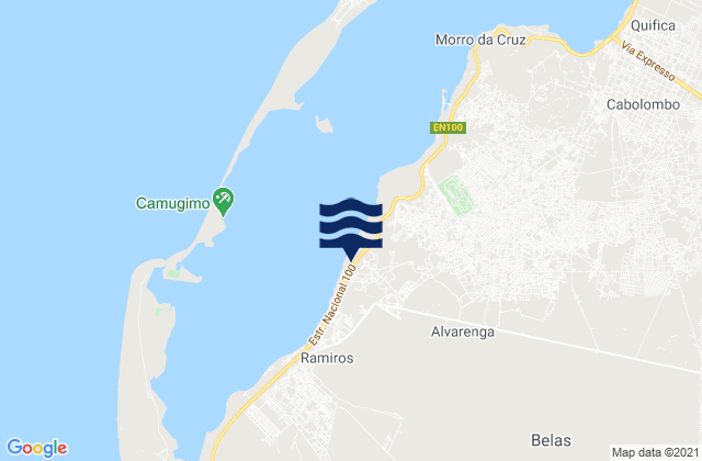 Belas, Angolaの潮見表地図