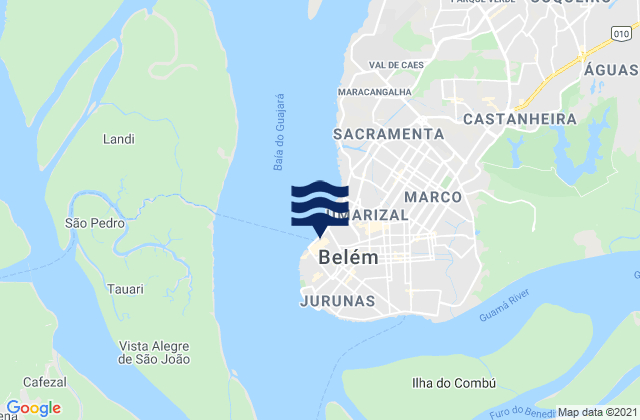 Belem (Para), Brazilの潮見表地図