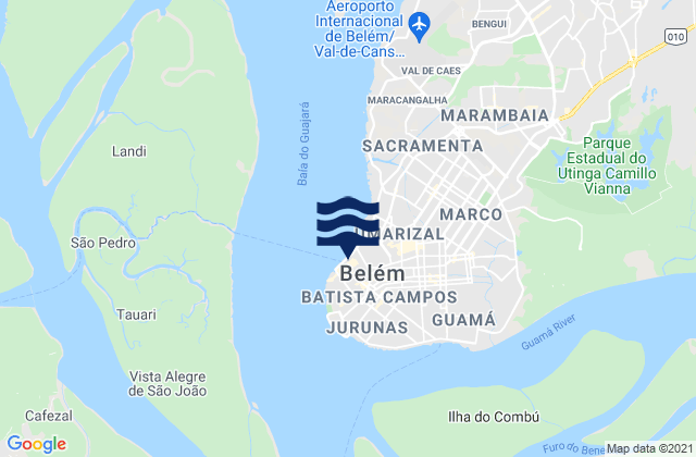 Belem, Brazilの潮見表地図