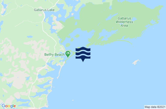 Belfry Beach, Canadaの潮見表地図