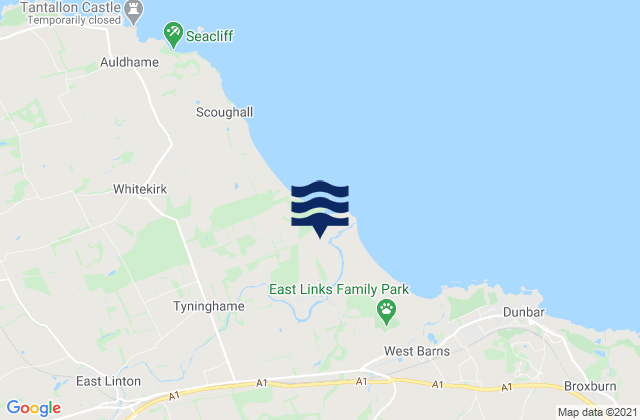 Belhaven Bay, United Kingdomの潮見表地図