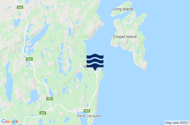 Belleoram Harbour, Canadaの潮見表地図