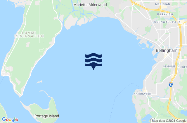 Bellingham Bay, United Statesの潮見表地図