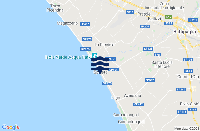 Bellizzi, Italyの潮見表地図