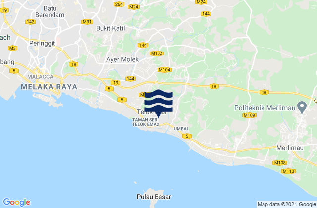 Bemban, Malaysiaの潮見表地図