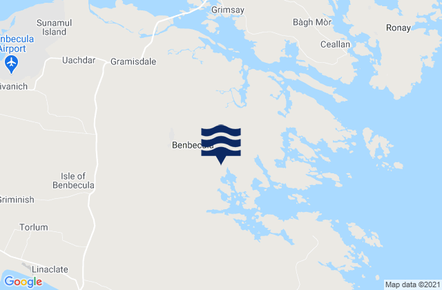 Benbecula Island, United Kingdomの潮見表地図