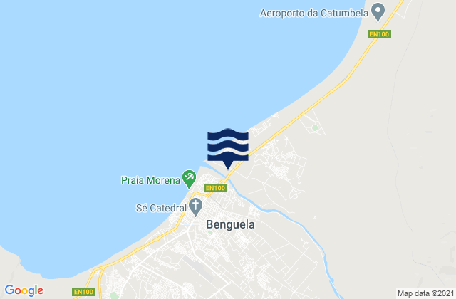 Benguela, Angolaの潮見表地図