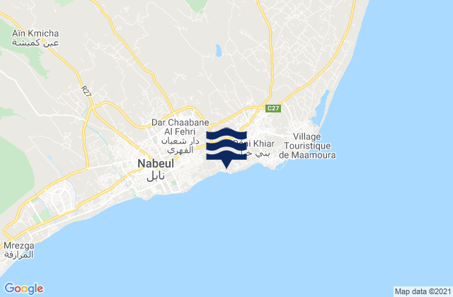 Beni Khiar, Tunisiaの潮見表地図